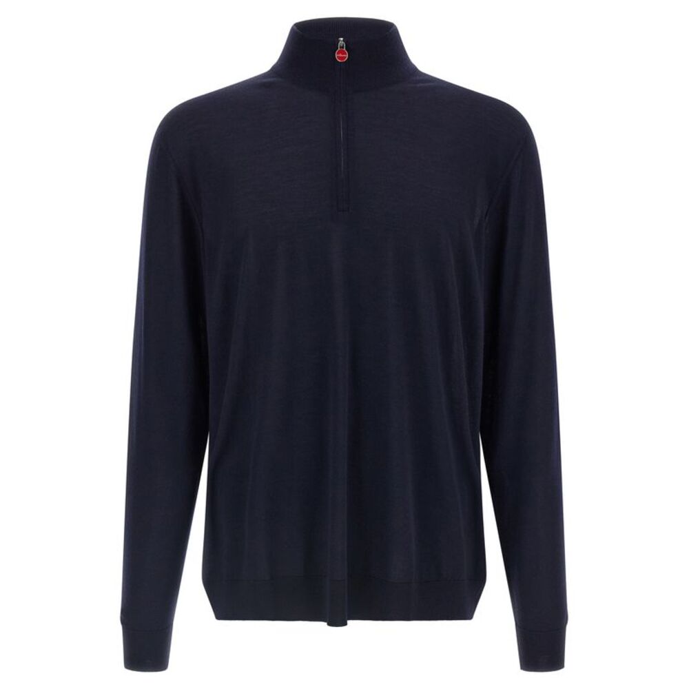 Kiton Blue Wool Men's Cardigan